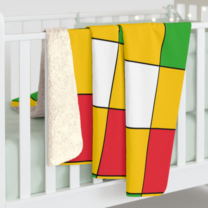 Myanmar Retro Check Blanket Throw