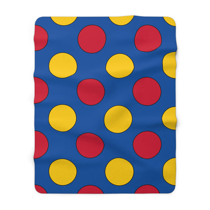 Aland Islands Retro Polka Dots Blanket Throw