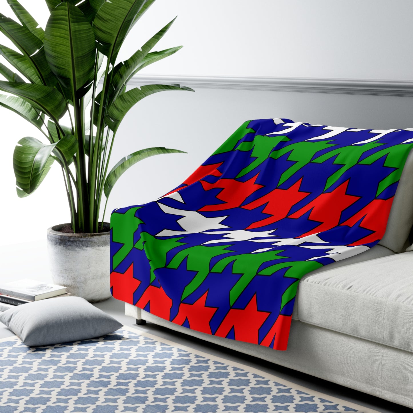 Gambia Retro Houndstooth Blanket Throw