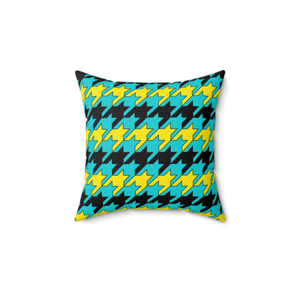 Bahamas Retro Houndstooth Cushion Pillow