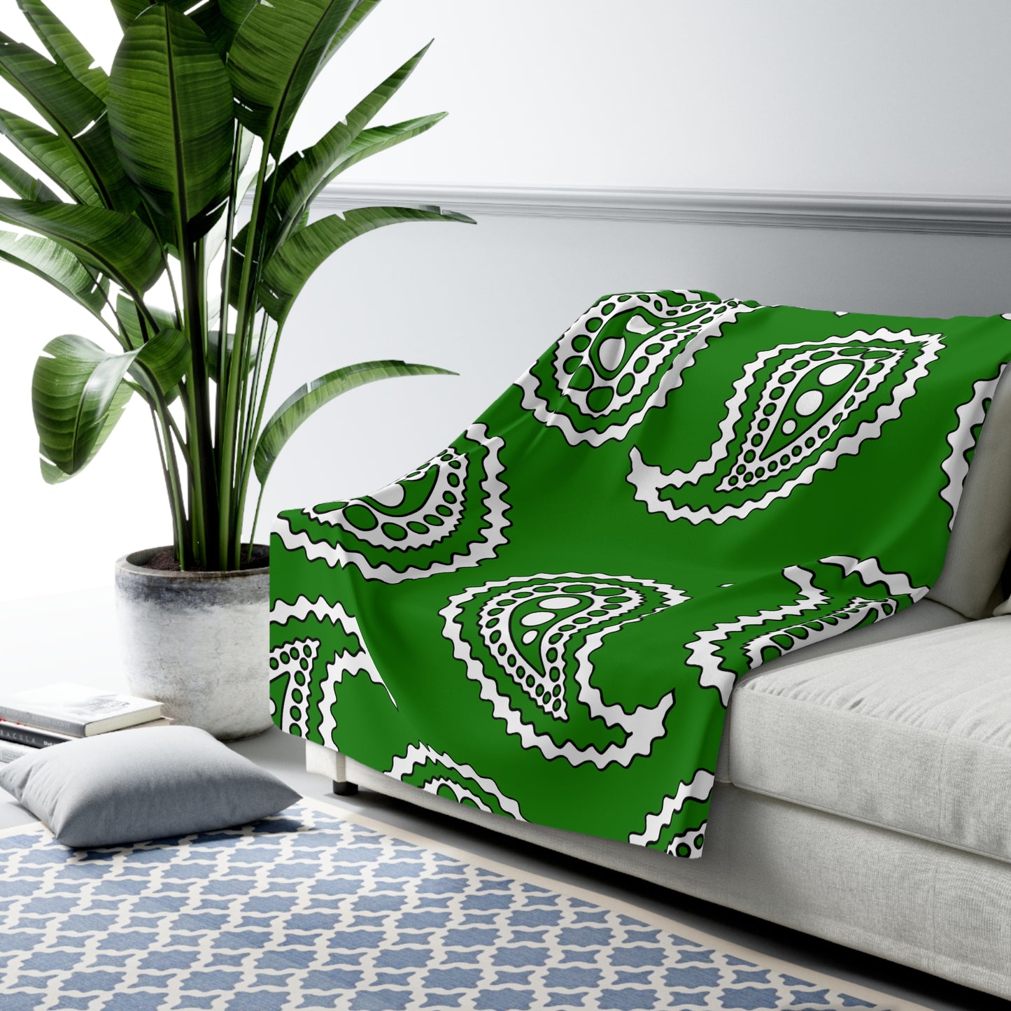 Norfolk Island Retro Paisley Blanket Throw