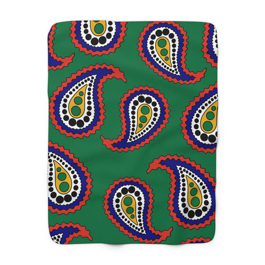 South Africa Retro Paisley Blanket Throw