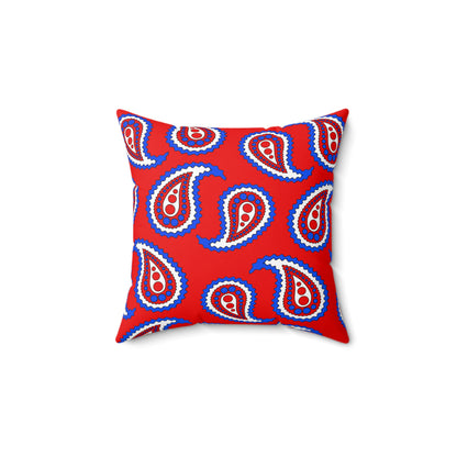 Puerto Rico Retro Paisley Cushion Pillow