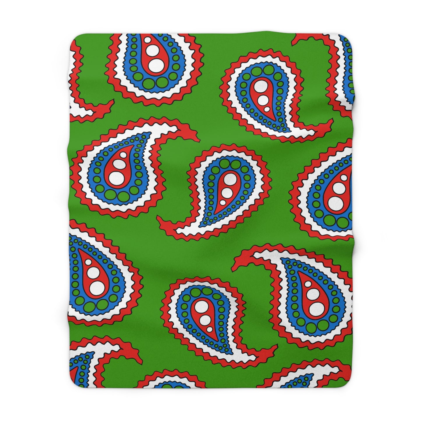 Equatorial Guinea Retro Paisley Blanket Throw