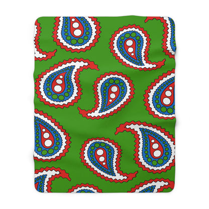 Equatorial Guinea Retro Paisley Blanket Throw