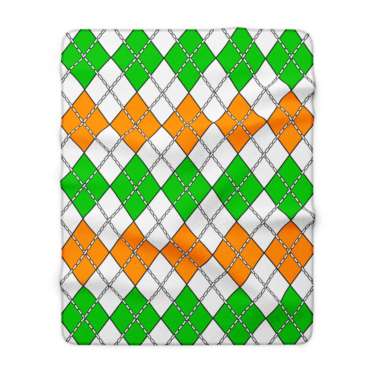 Cote Divoire Retro Argyle Blanket Throw