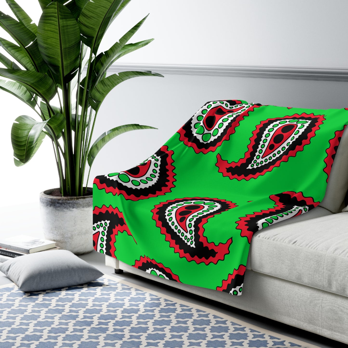 Kuwait Retro Paisley Blanket Throw