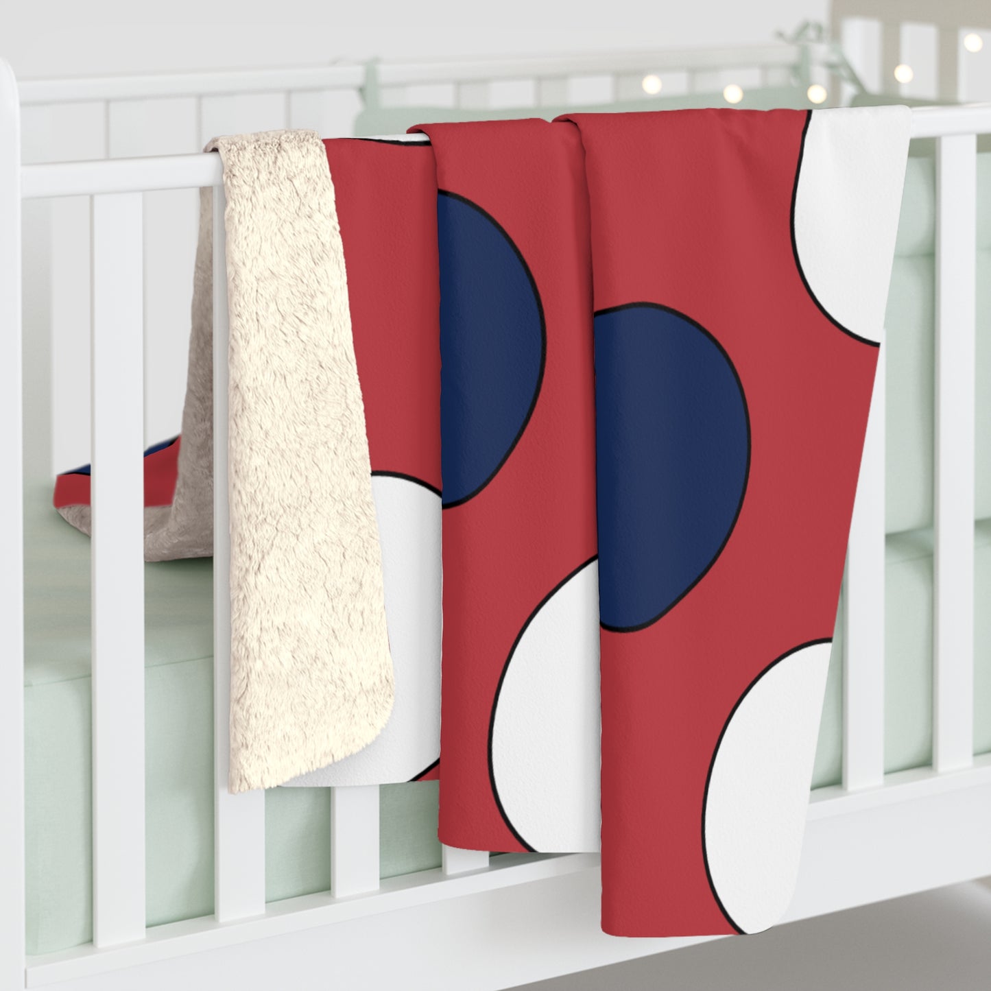 United States of America (USA) Retro Polka Dots Blanket Throw