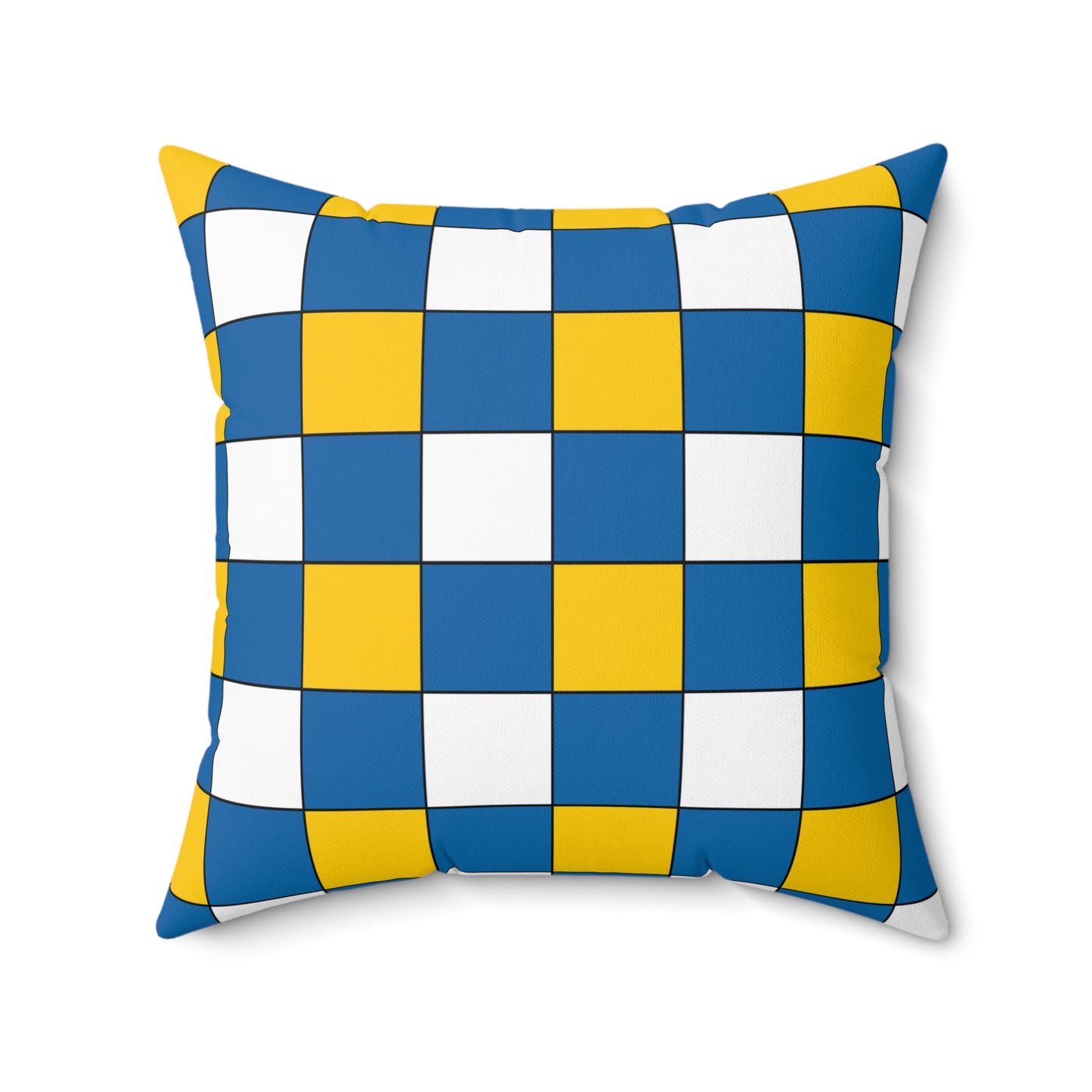 Canary Islands Retro Check Cushion Pillow