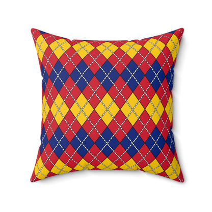Venezuela Retro Argyle Cushion Pillow