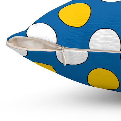 Canary Islands Retro Polka Dots Cushion Pillow