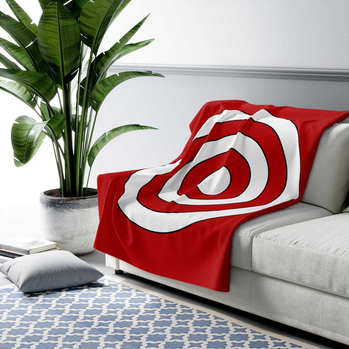 Isle Of Man Retro Target Blanket Throw