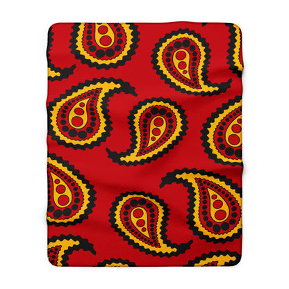 Timor Leste Retro Paisley Blanket Throw