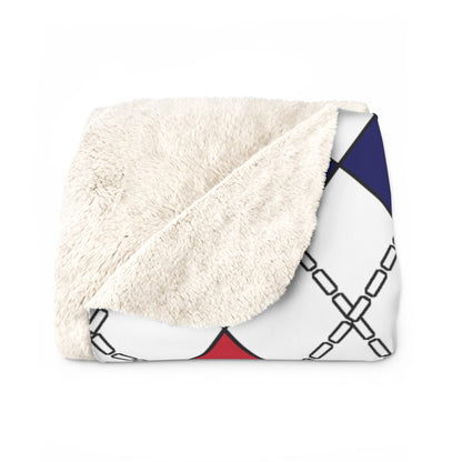 Diego Garcia Retro Argyle Blanket Throw