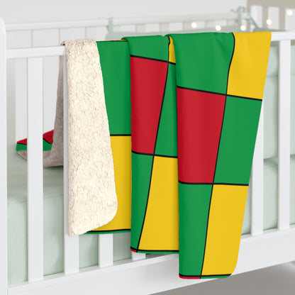 Guinea Bissau Retro Check Blanket Throw