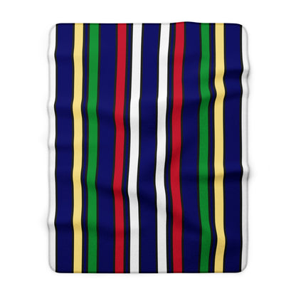 Cayman Islands Retro Stripes Blanket Throw