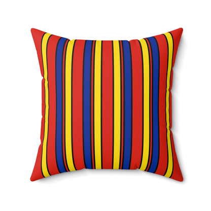 Romania Retro Stripes Cushion Pillow