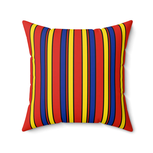 Romania Retro Stripes Cushion Pillow