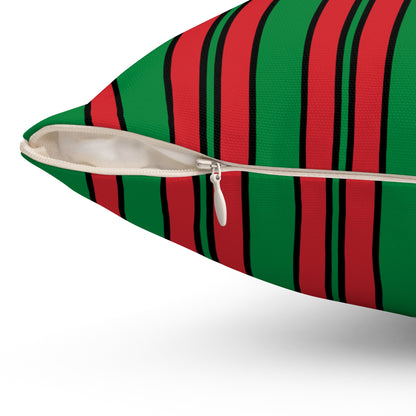 Turkmenistan Retro Stripes Cushion Pillow