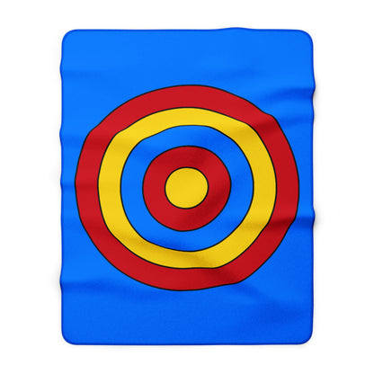 Democratic Republic of the Congo Retro Target Blanket Throw
