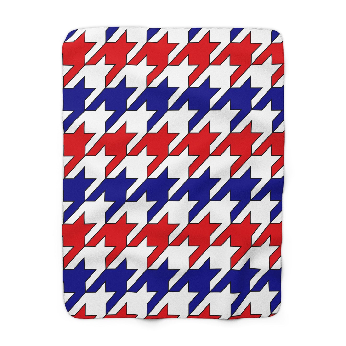 Wallis And Futuna Retro Houndstooth Blanket Throw