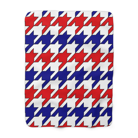 Saint Barthelemy Retro Houndstooth Blanket Throw