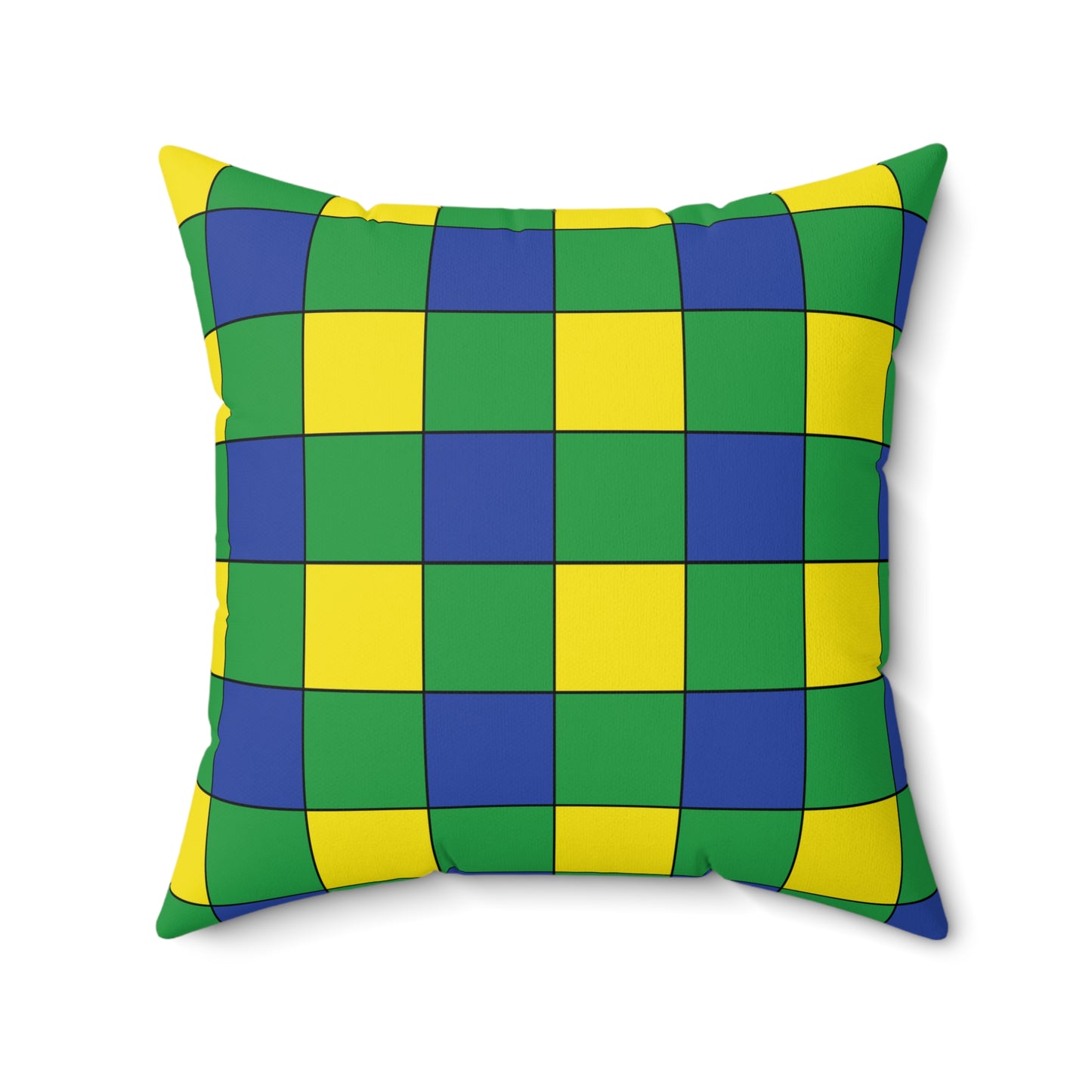 Brazil Retro Check Cushion Pillow