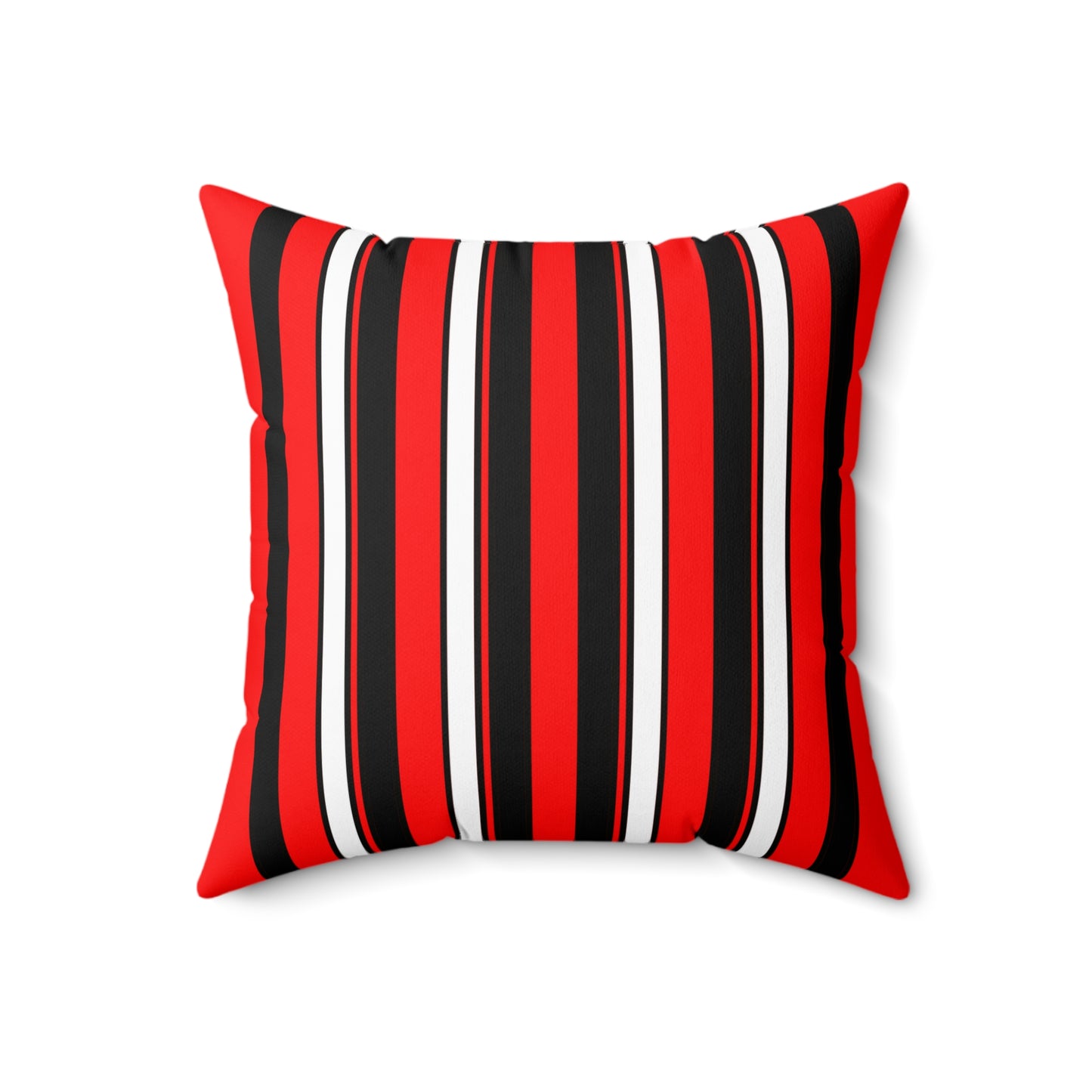 Red, Black, White Retro Stripes Cushion Pillow