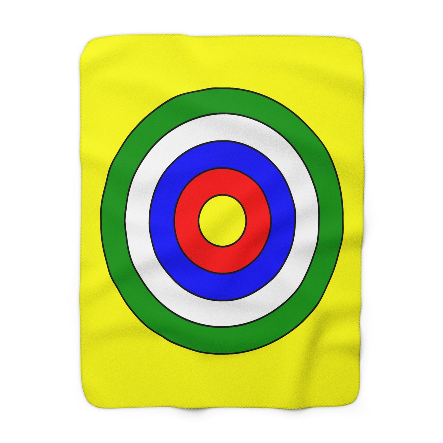 Central African Republic Retro Target Blanket Throw