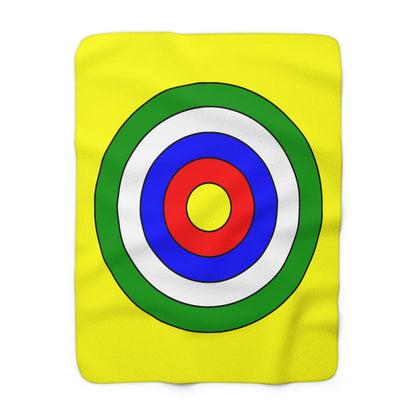 Central African Republic Retro Target Blanket Throw