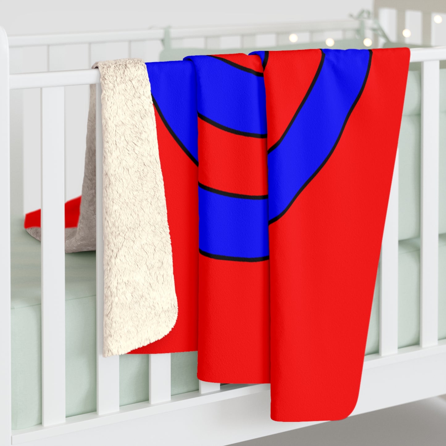 Red, Blue Retro Target Blanket Throw