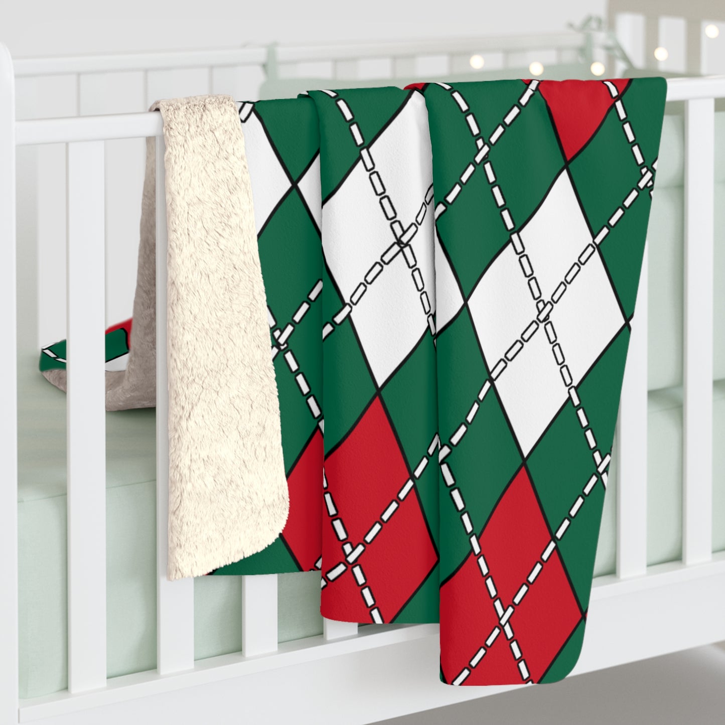 Mexico Retro Argyle Blanket Throw
