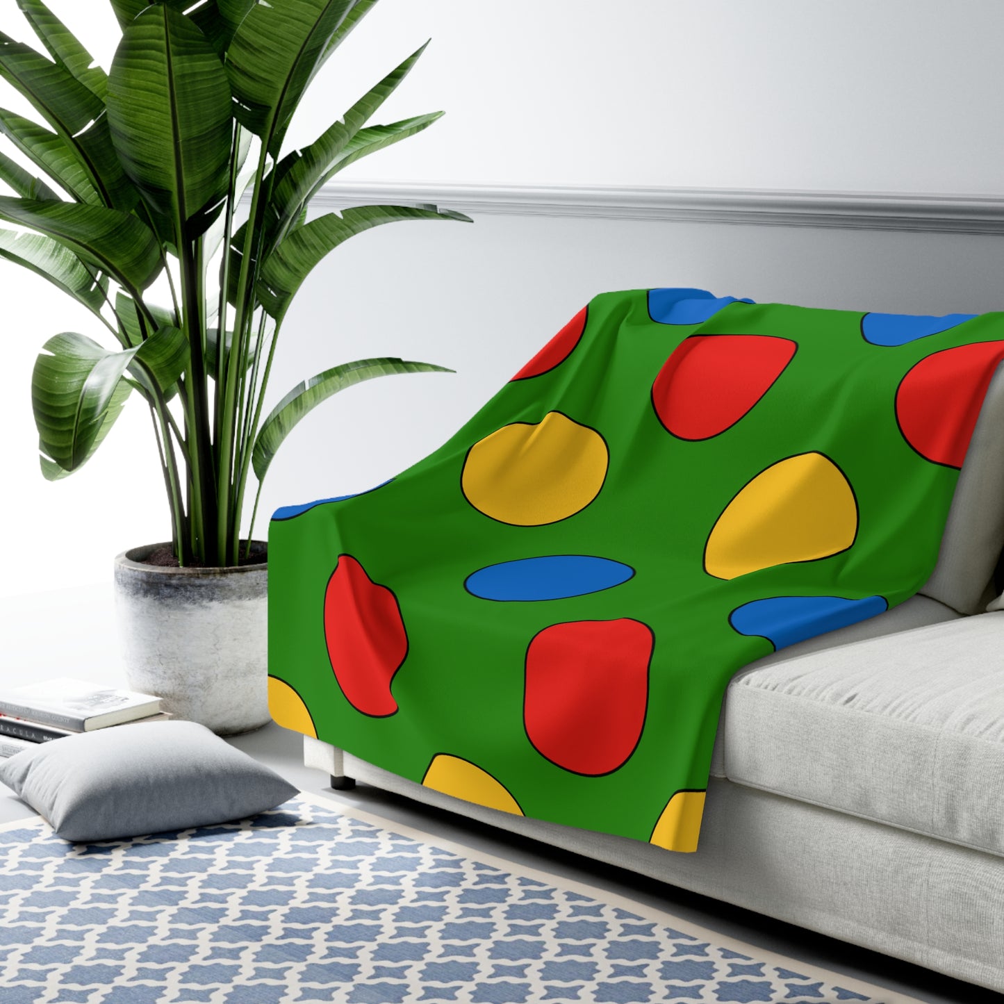 Ethiopia Retro Polka Dots Blanket Throw