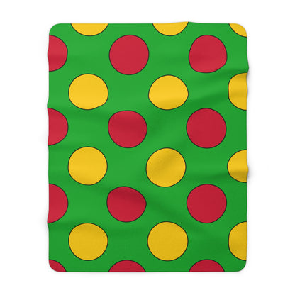 Sao Tome And Principe Retro Polka Dots Blanket Throw