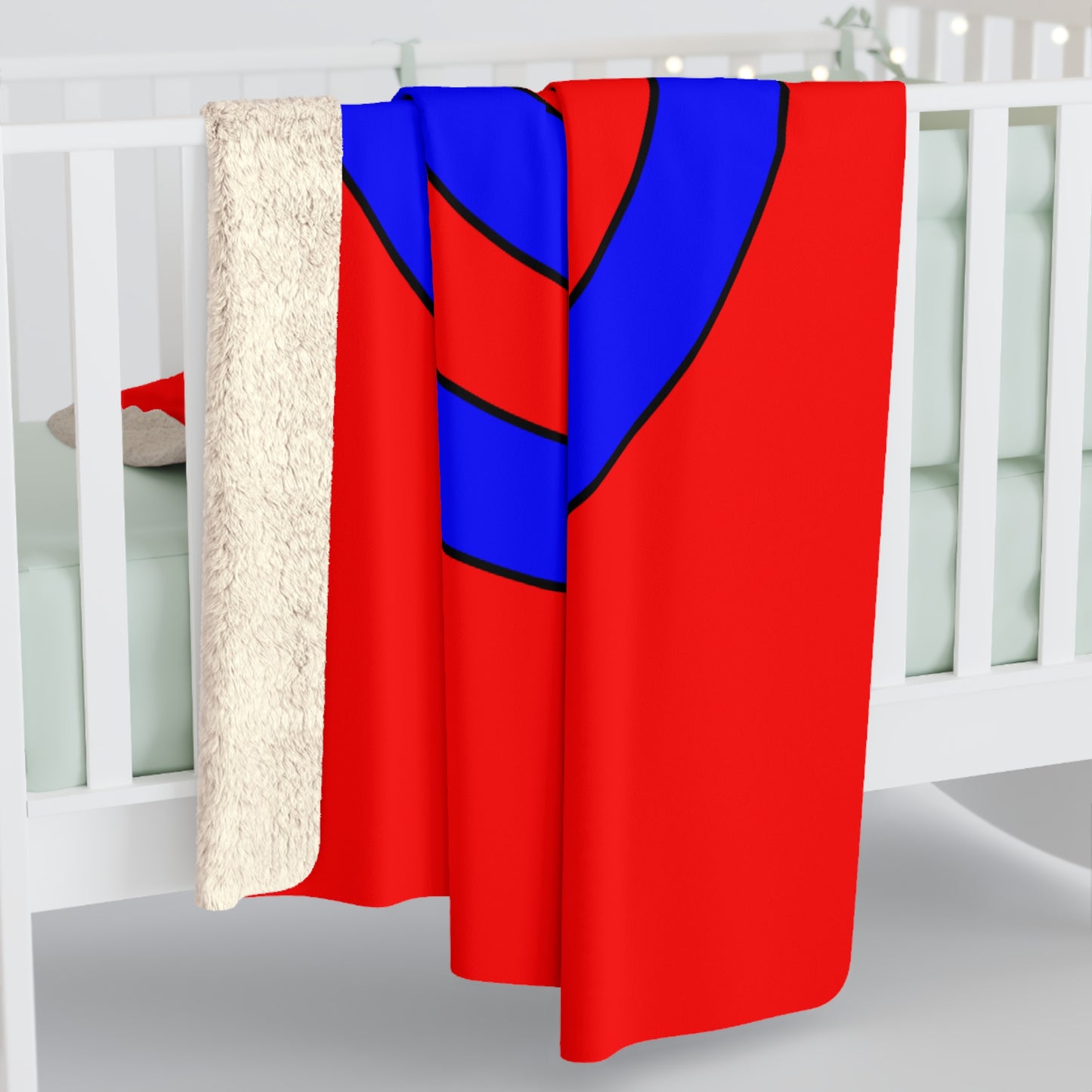 Red, Blue Retro Target Blanket Throw