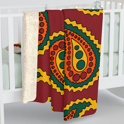 Sri Lanka Retro Paisley Blanket Throw