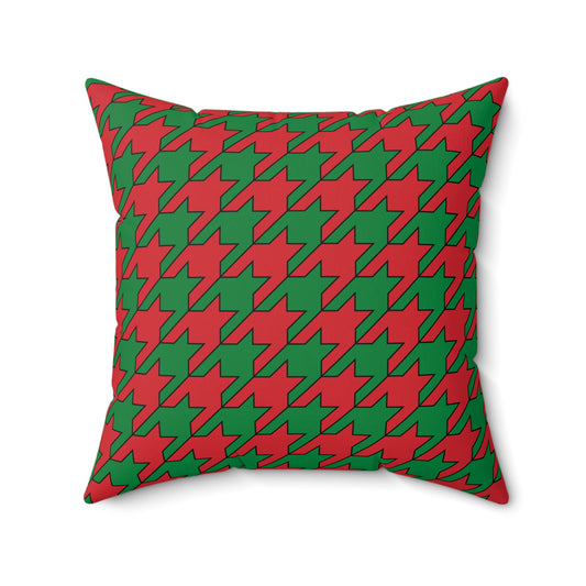 Turkmenistan Retro Houndstooth Cushion Pillow