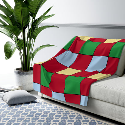 Eritrea Retro Check Blanket Throw