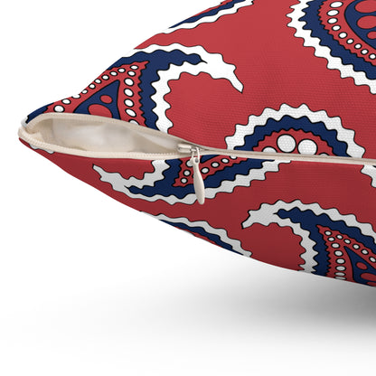United States of America (USA) Retro Paisley Cushion Pillow