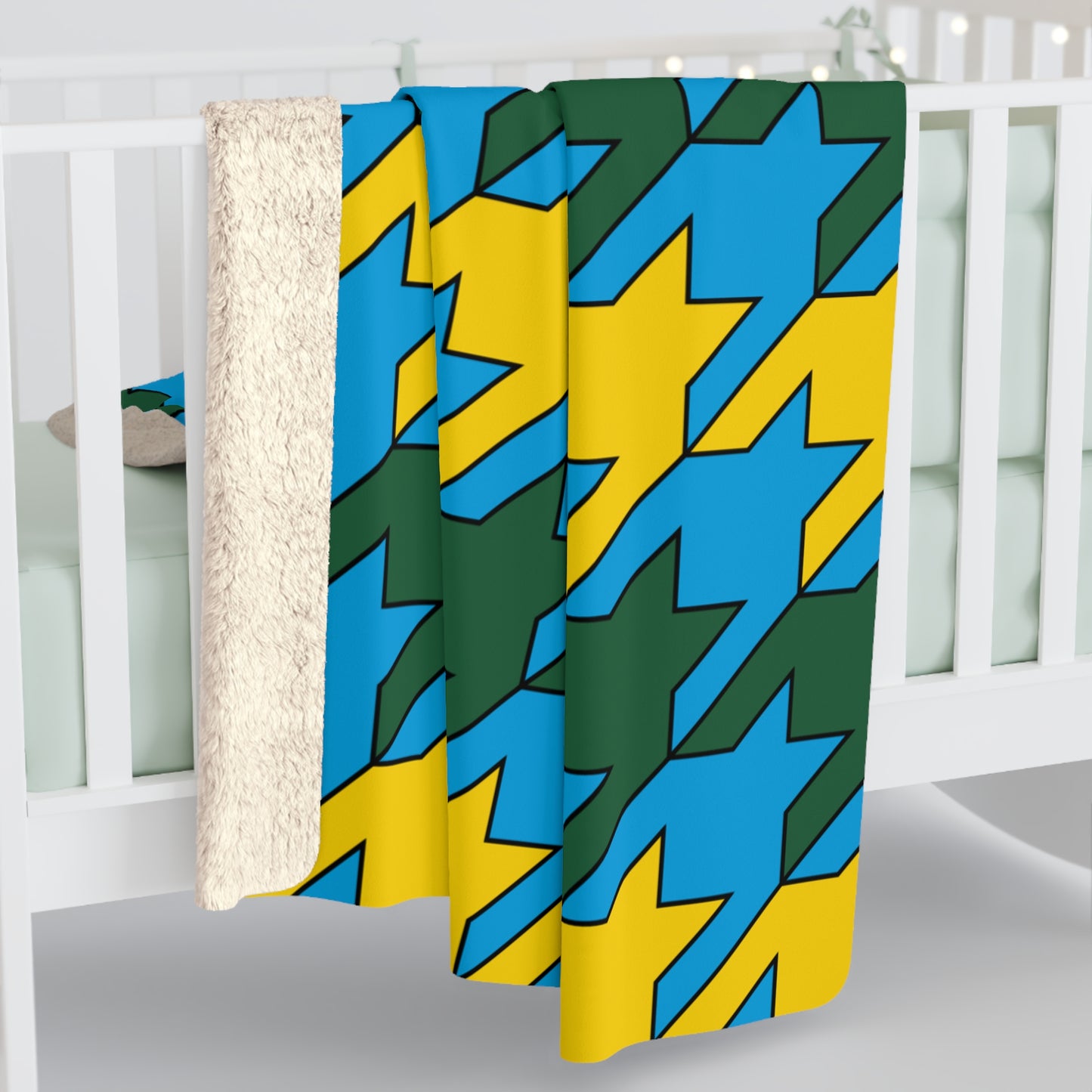 Rwanda Retro Houndstooth Blanket Throw