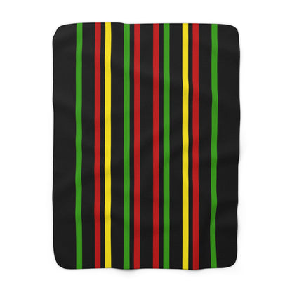 Saint Kitts And Nevis Retro Stripes Blanket Throw