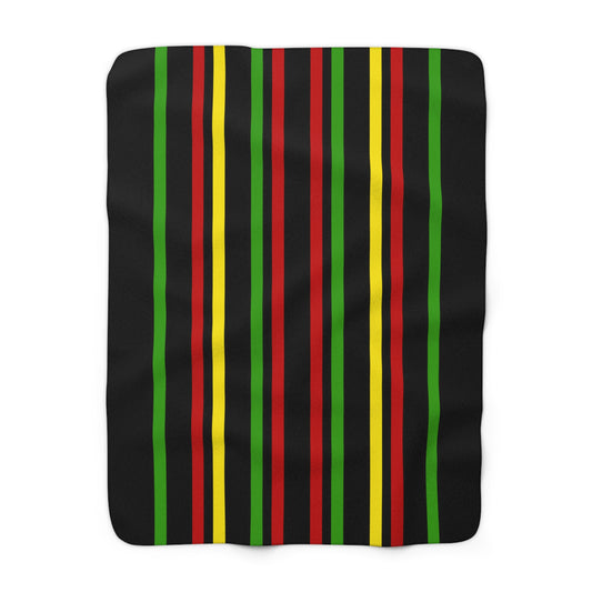 Saint Kitts And Nevis Retro Stripes Blanket Throw