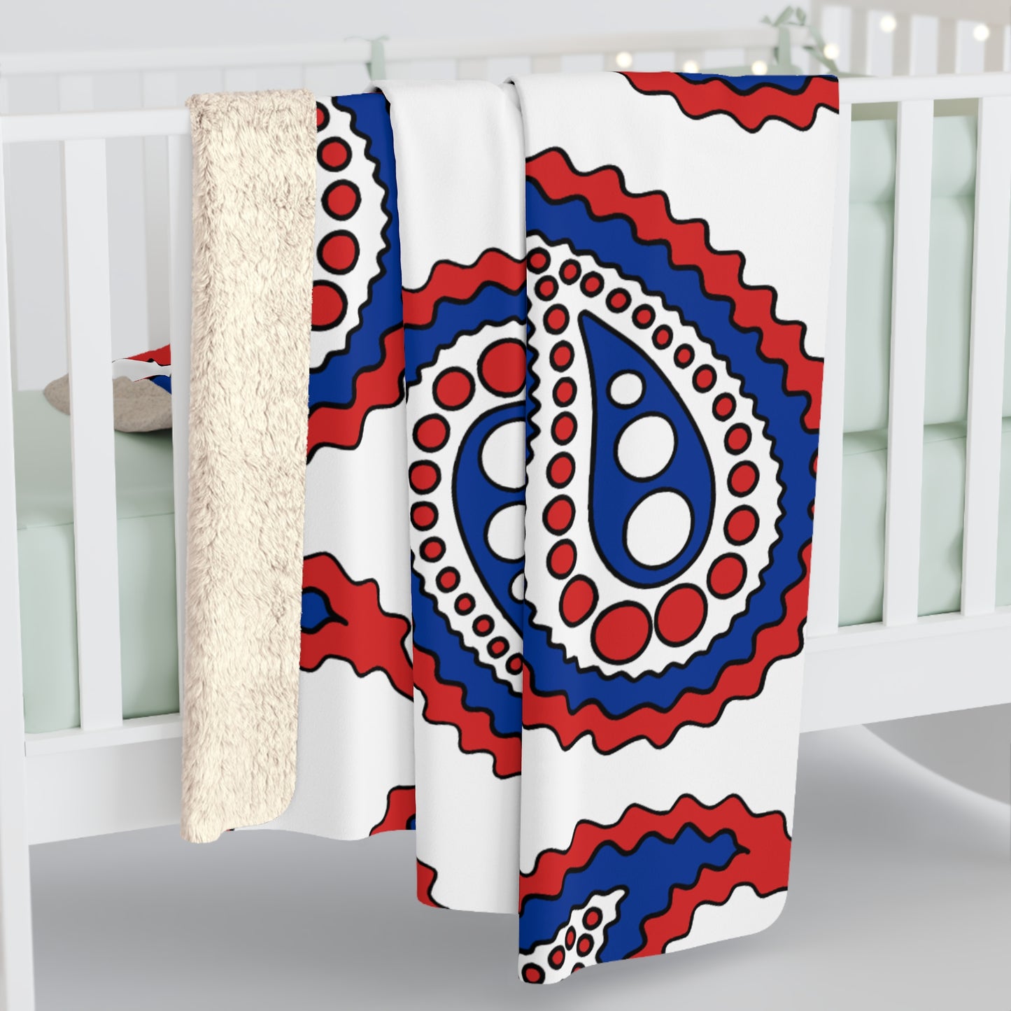 Faroe Islands Retro Paisley Blanket Throw