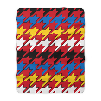 Antigua And Barbuda Retro Houndstooth Blanket Throw