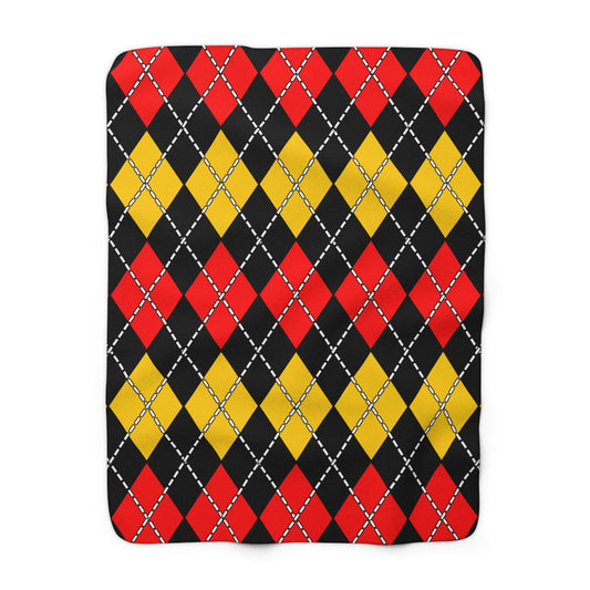 Germany Retro Argyle Blanket Throw