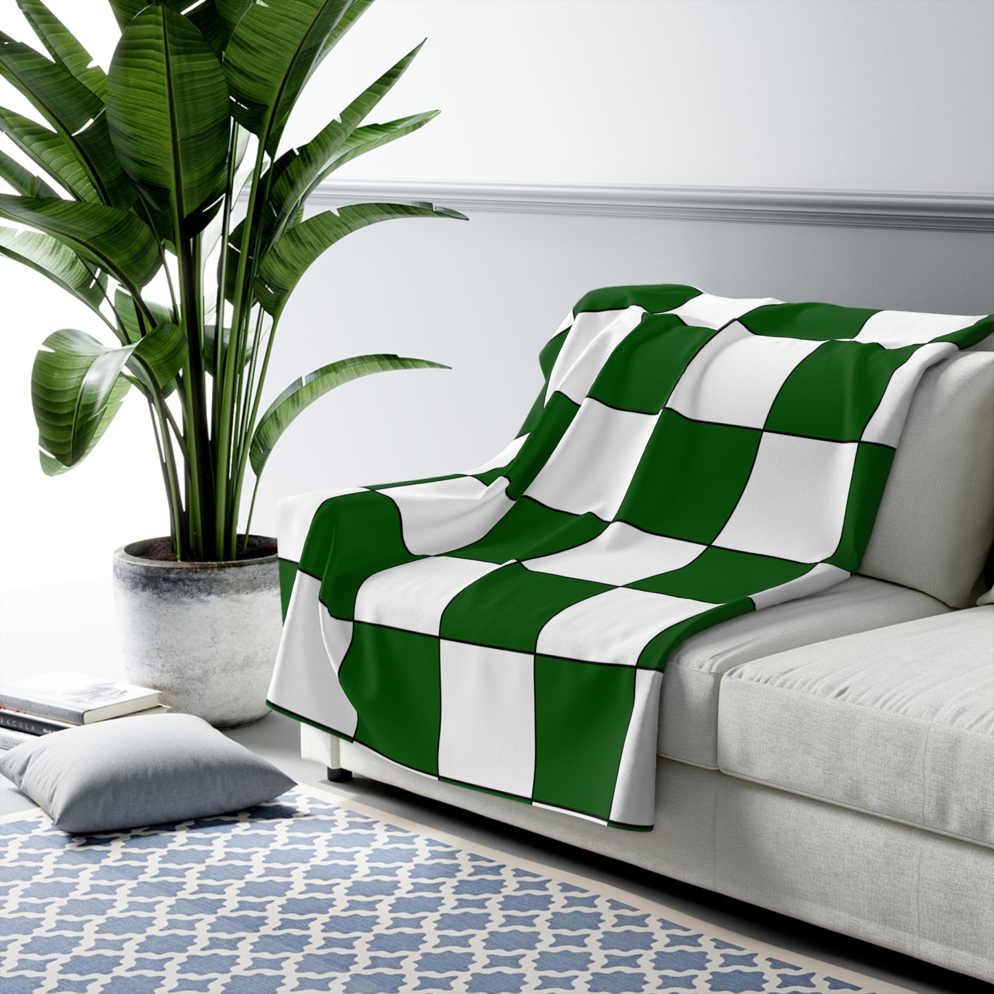 Pakistan Retro Check Blanket Throw