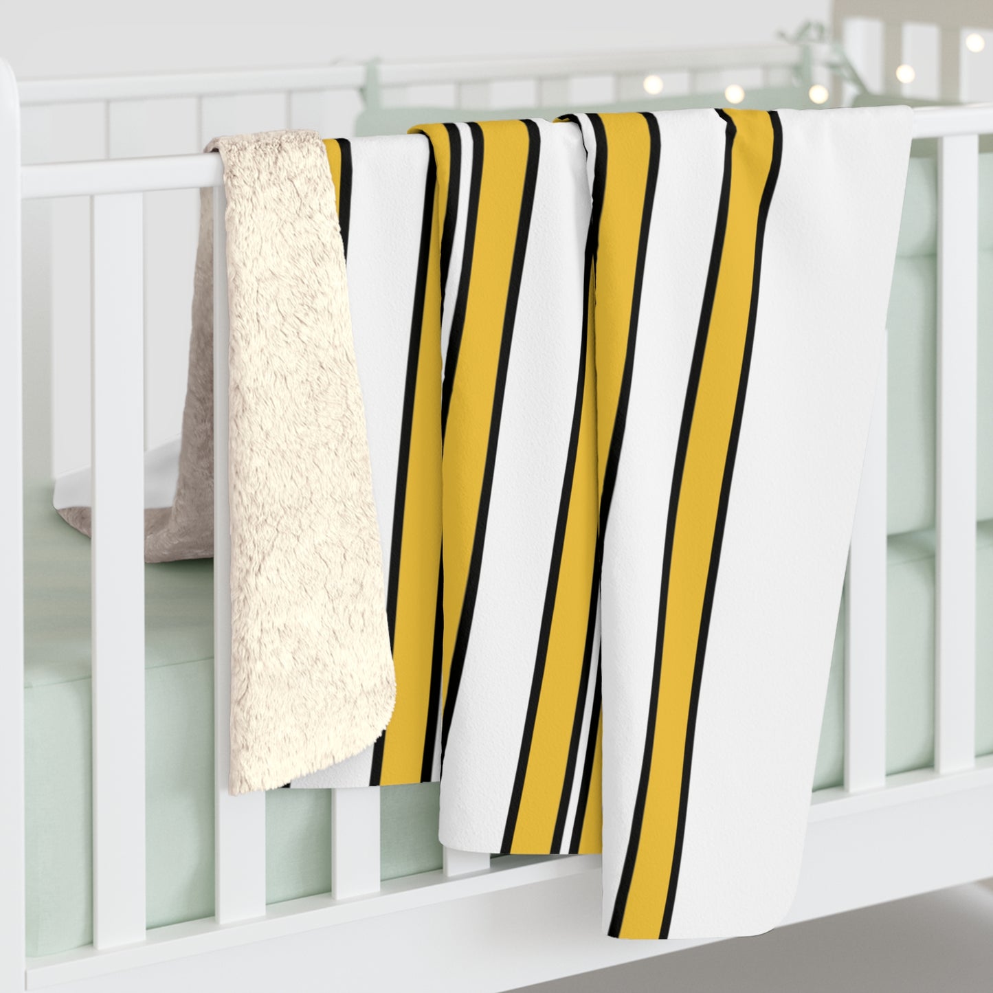 United States Virgin Islands Retro Stripes Blanket Throw