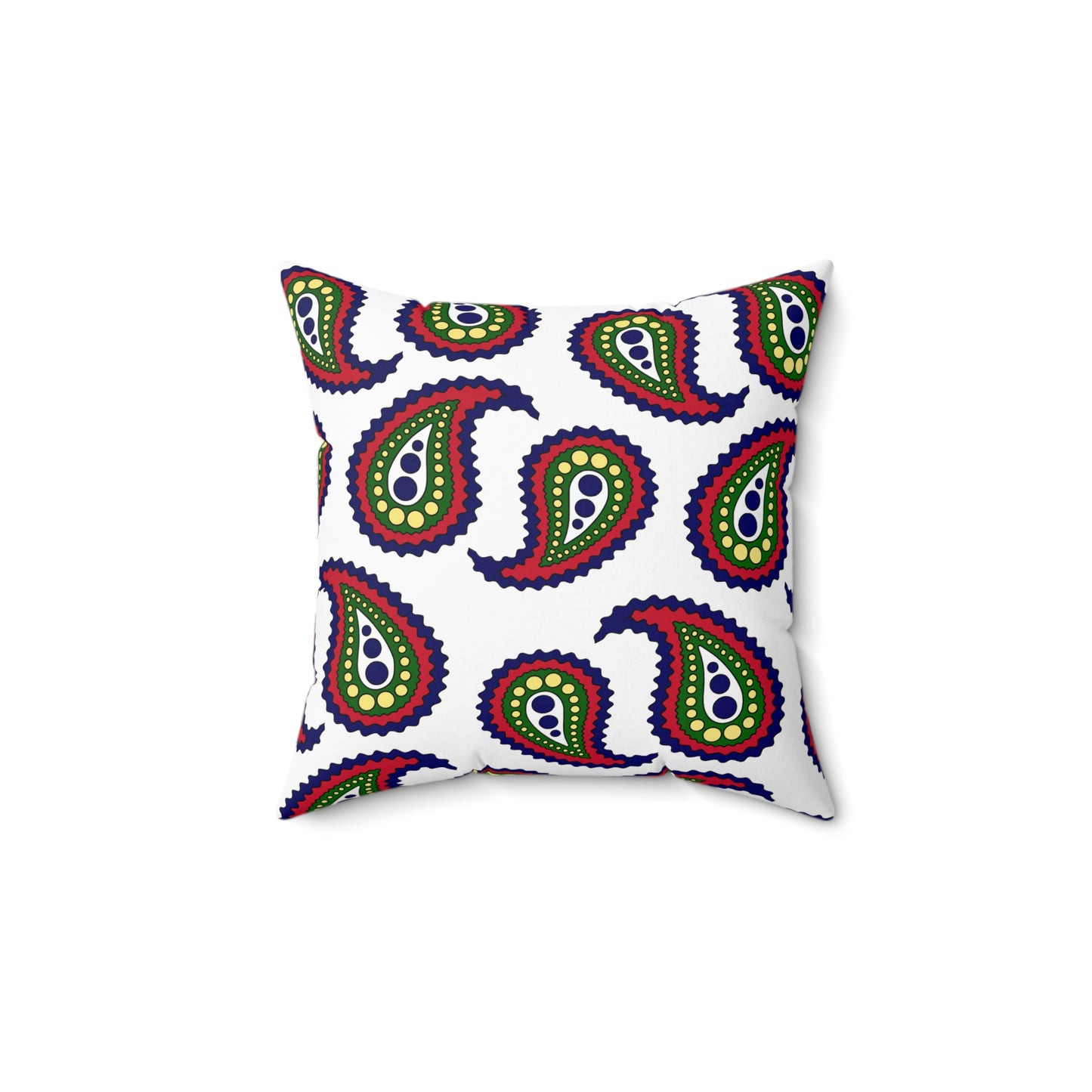 British Indian Ocean Territory Retro Paisley Cushion Pillow