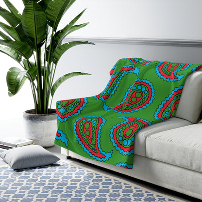 Azerbaijan Retro Paisley Blanket Throw
