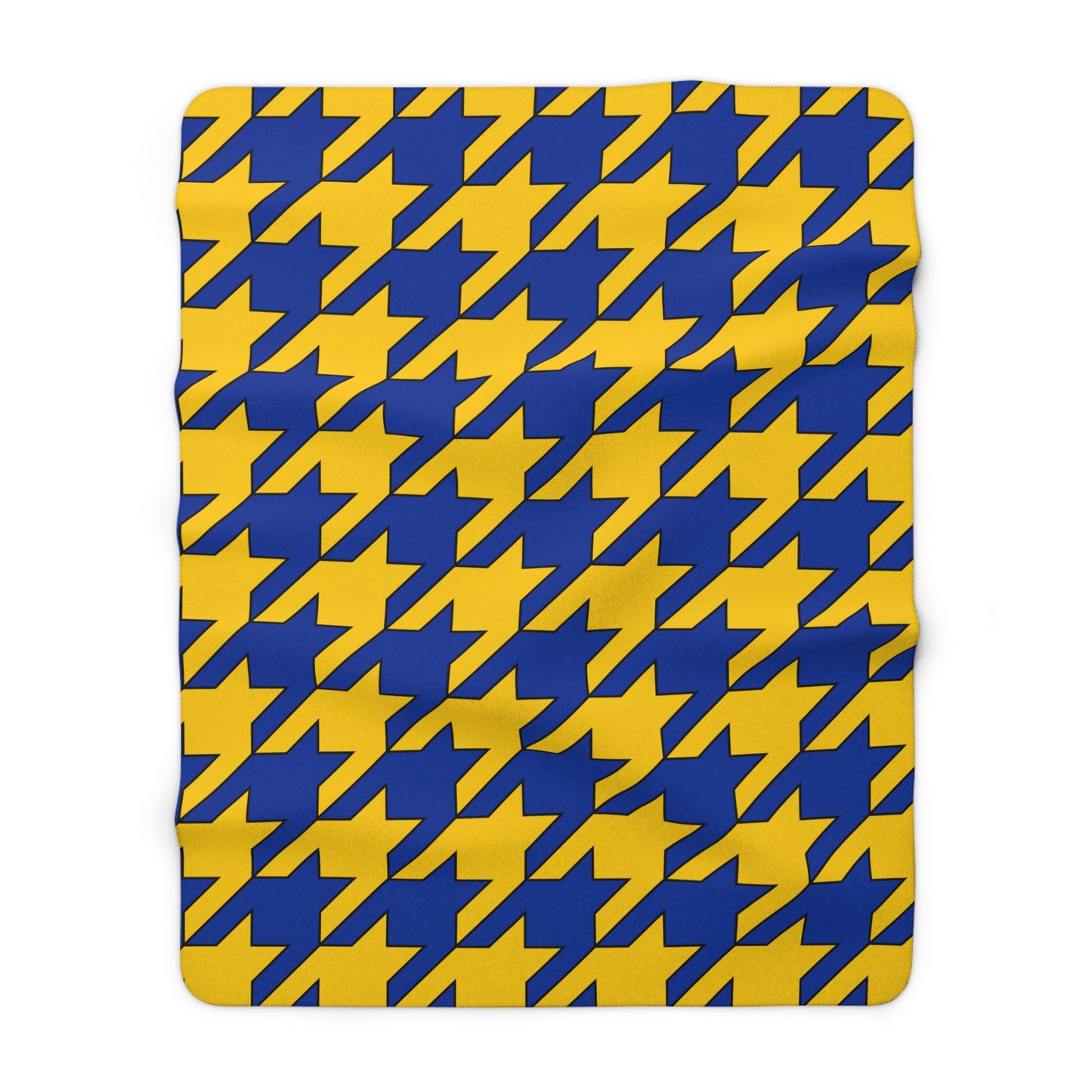 European Union Retro Houndstooth Blanket Throw